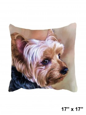 Double Sided Dog Print Cushion & Filler